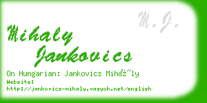 mihaly jankovics business card